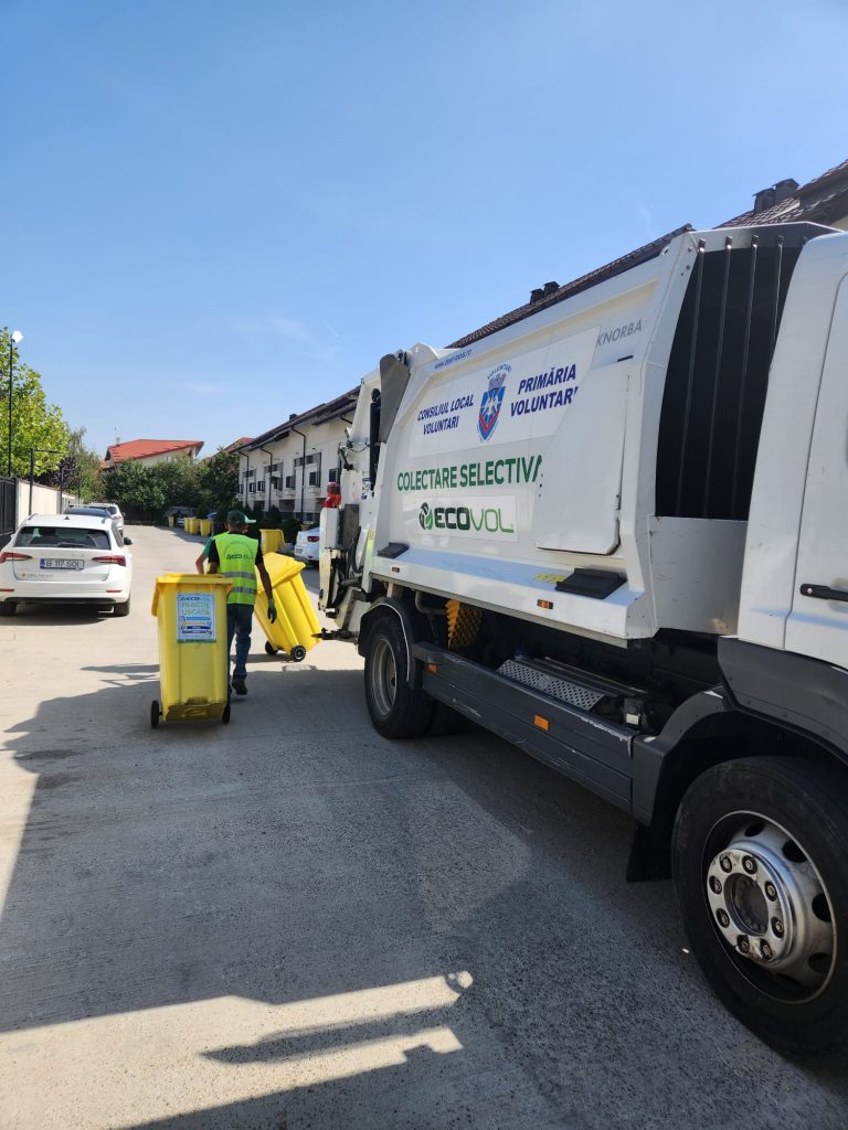 Ecovol extinde colectarea selectivă în Ilfov. Europubele galbene gratuite în Voluntari